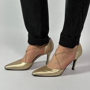 Stuart weitzman metallic heels